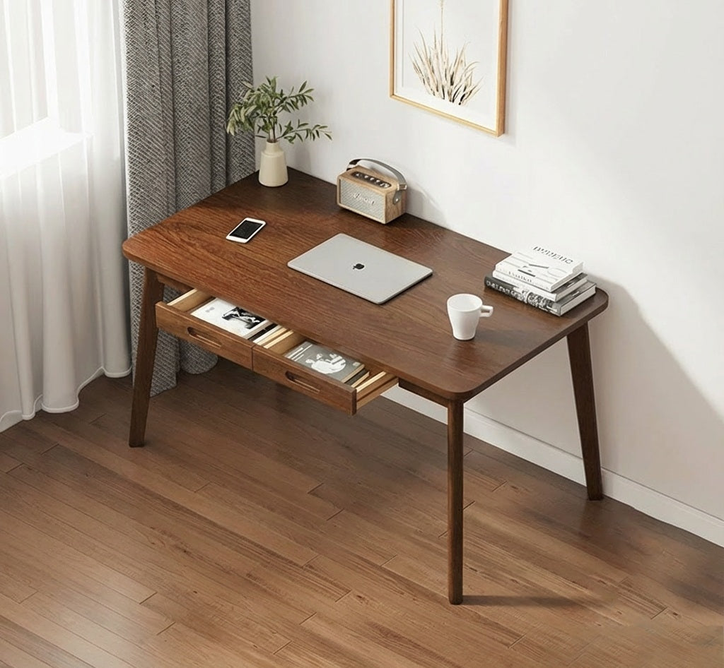 Home Office Desk with Drawers for Bedroom, Office