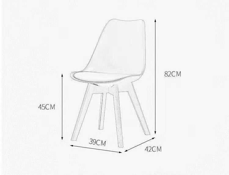 Dining Chairs Padded Seat wooden Legs