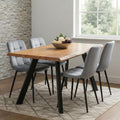 Dining Table and Chairs Set 4- Dining Table and Chairs - Set of Dining Table and 4 Velvet Chairs- Dining Room Set