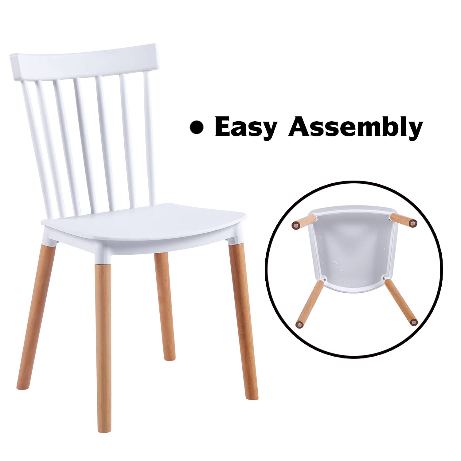 White Dining table and 4 Classic chairs