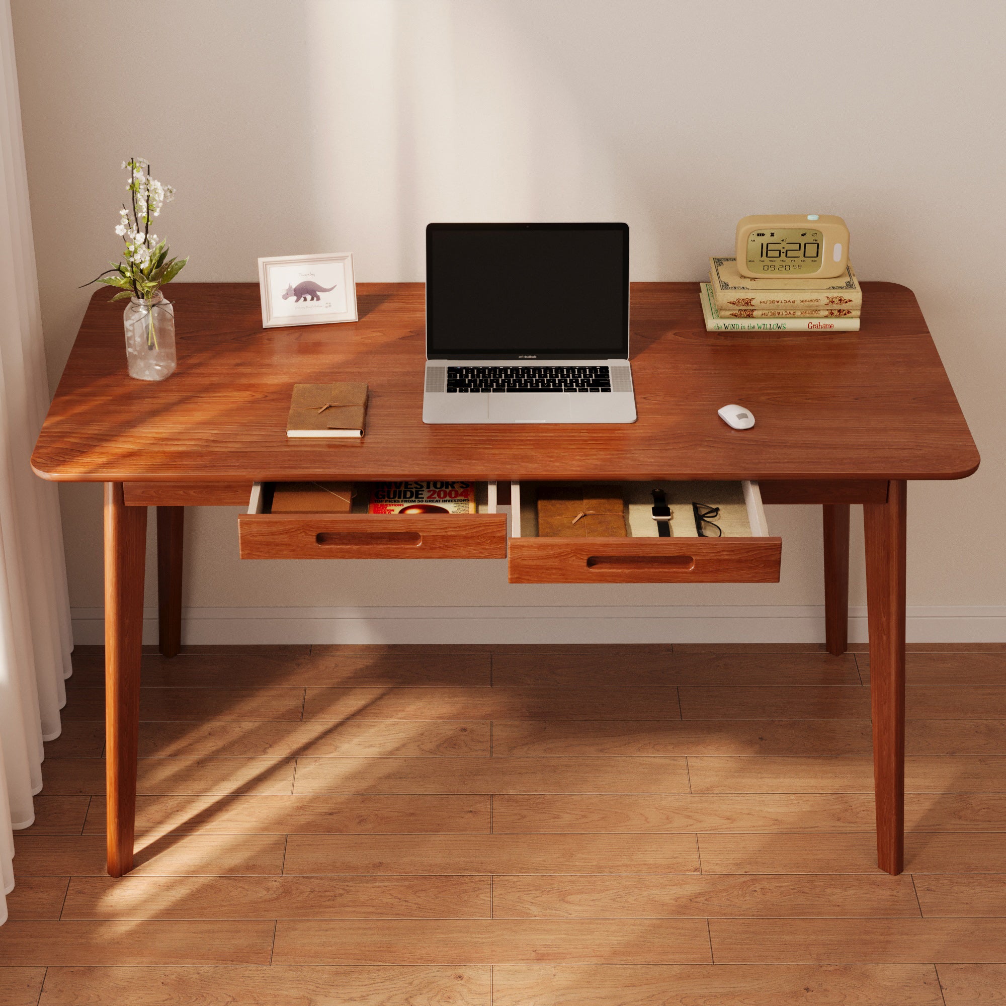 Home Office Desk with Drawers for Bedroom, Office