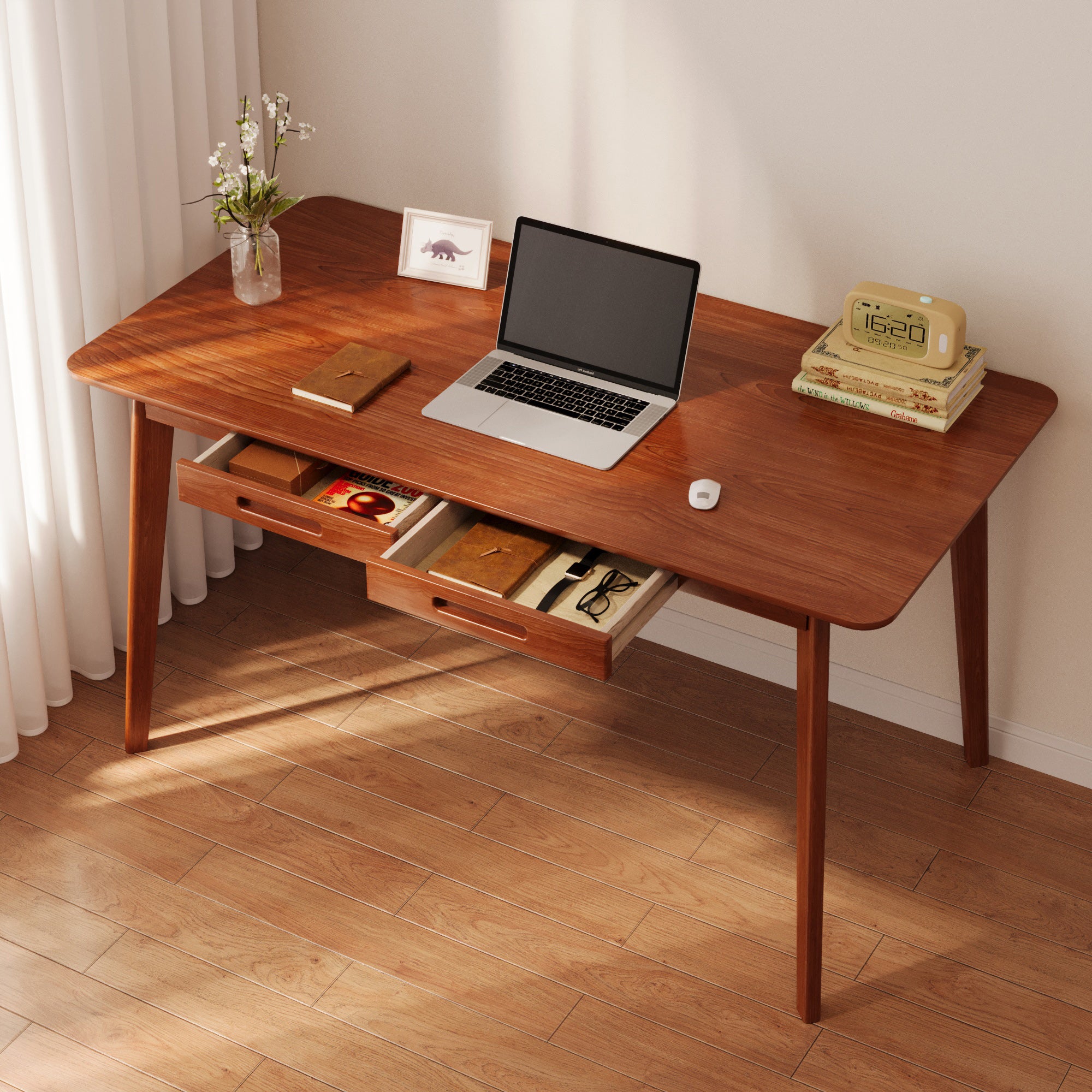 Home Office Desk with Drawers for Bedroom, Office