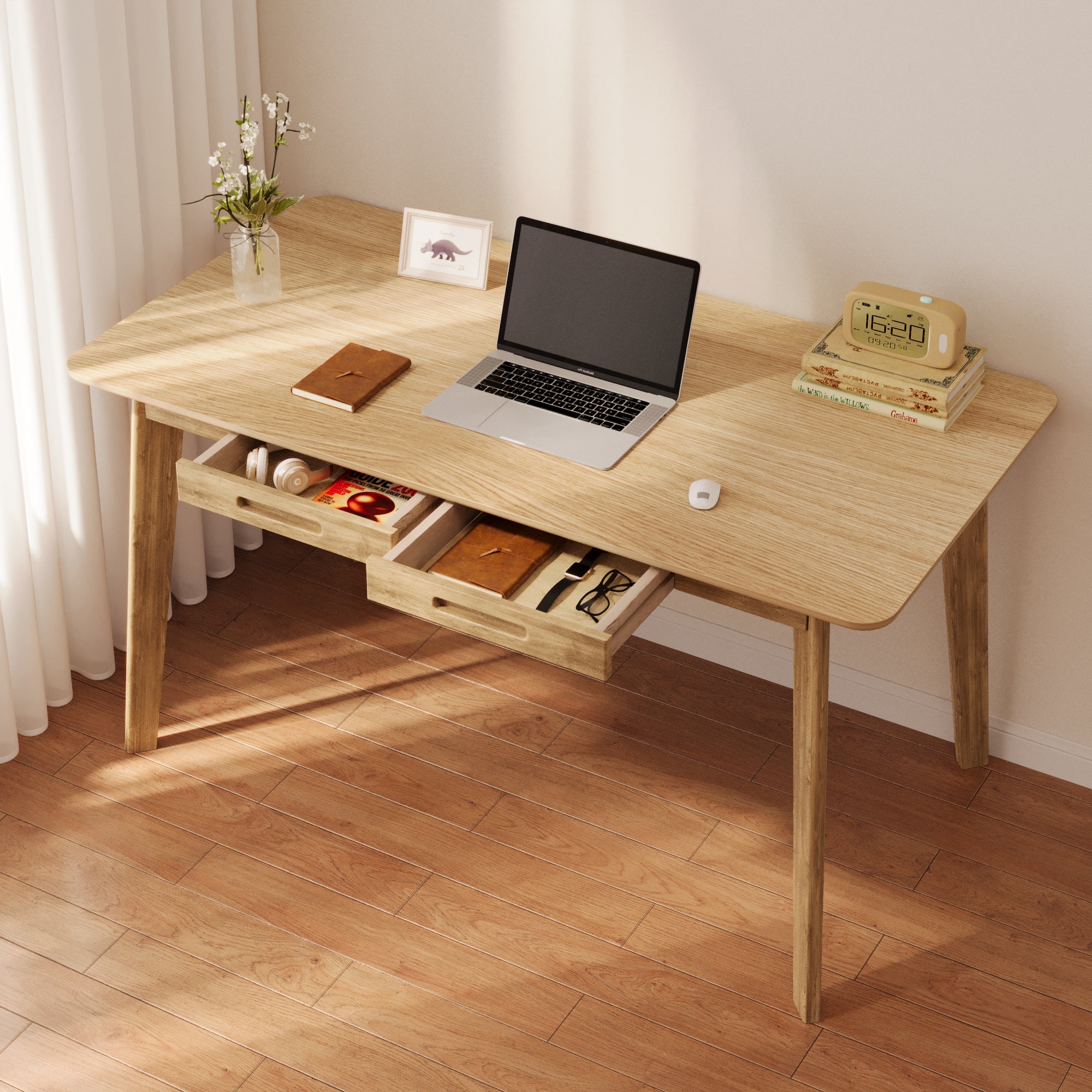 Home Office Desk with Drawers for Bedroom, Office