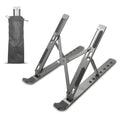 Foldable aluminium laptop riser to ventilated
