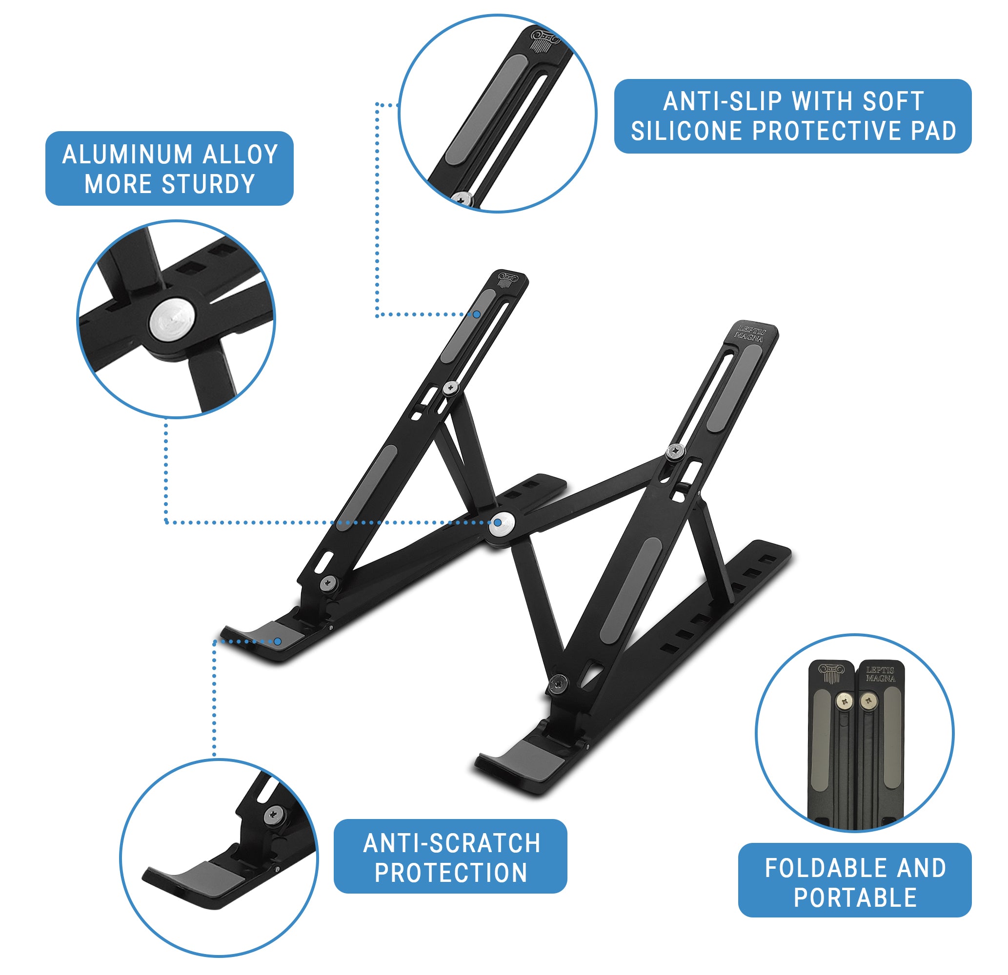 foldable aluminium laptop riser
