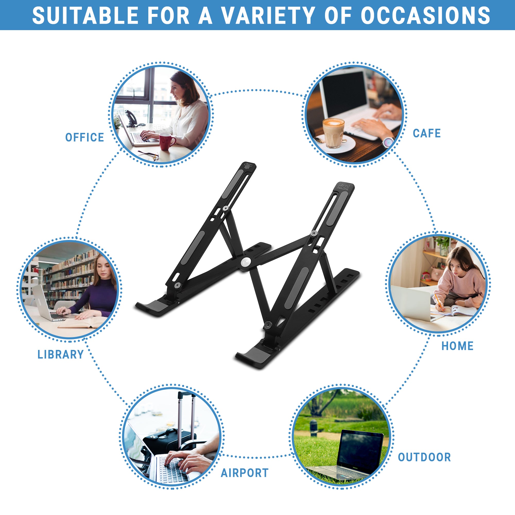 foldable aluminium laptop riser