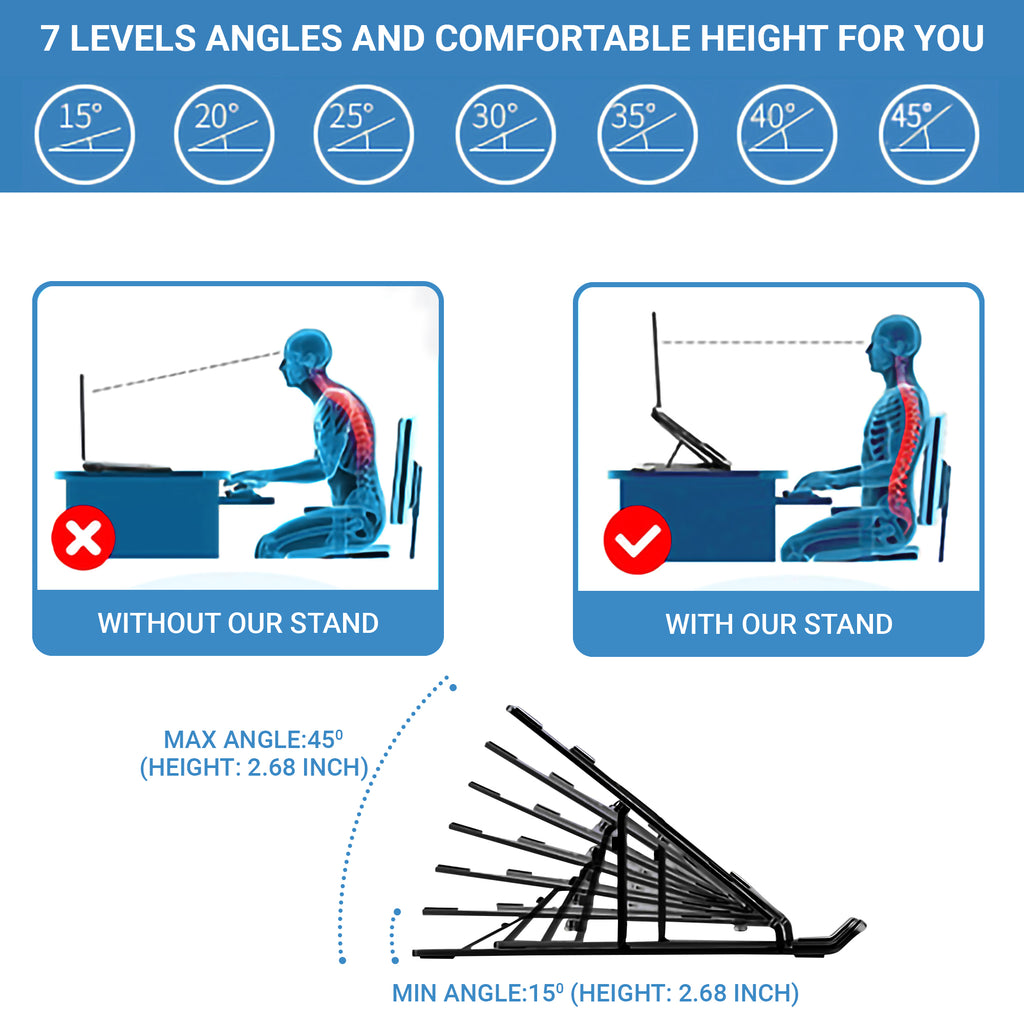 foldable aluminium laptop riser