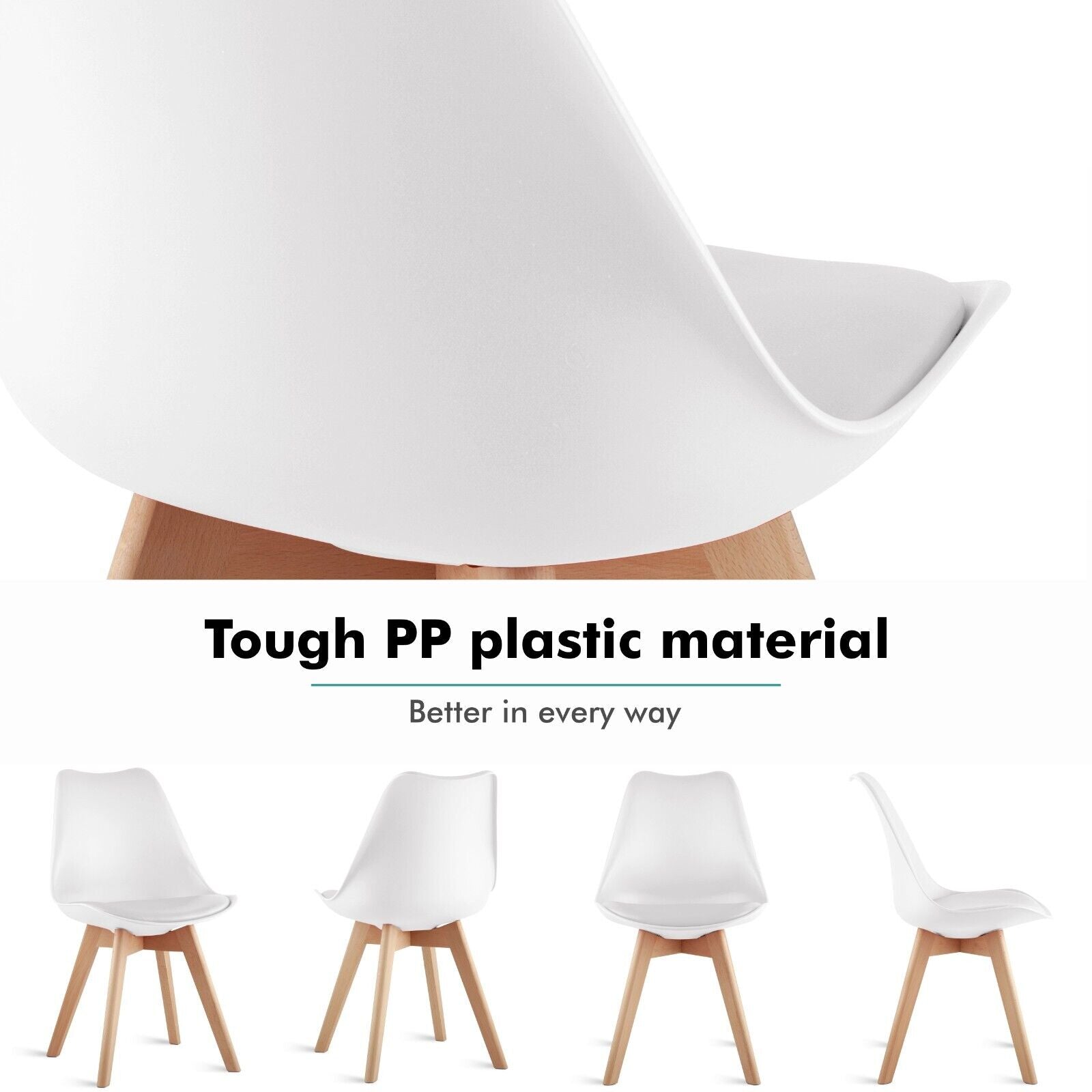 Dining Chairs Padded Seat wooden Legs